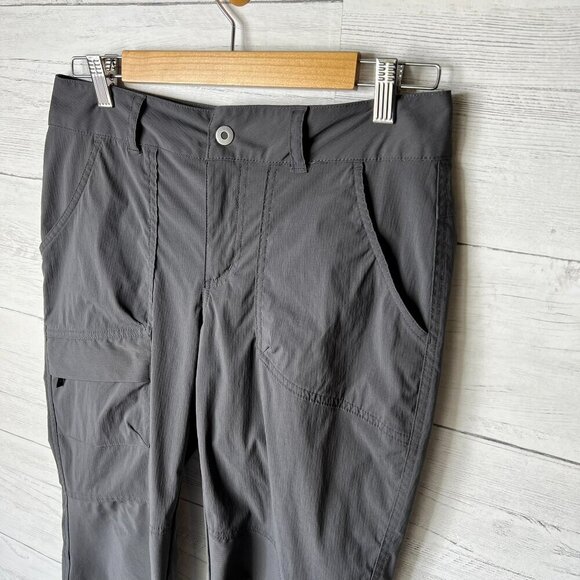 Columbia Sportswear Pants Womens Size 8 Dark Gray Hiking Capri Outdoor Gorpcore - Picture 4 of 16